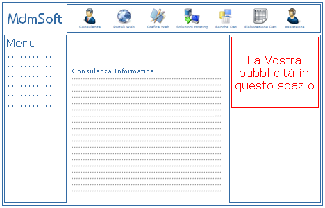 Spazio Pubblicitario Sito MdmSoft Formato 250x250