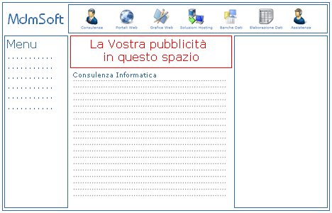 Spazio Pubblicitario Sito MdmSoft Formato 468x60