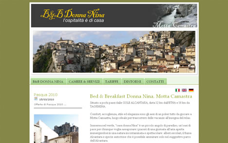 Il Bed & Breakfast Donna Nina, Motta Camastra (ME) situato a pochi passi dalle Gole dell