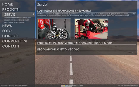 Costa Pneumatici (M.S.G. AUTOSERVICE s.n.c.) � una delle pi� grandi officine per la vendita, sostituzione e riparazione di pneumatici per moto, scooter, autovetture, trasporto leggero, autocarri, fuoristrada, mezzi agricoli, veicoli industriali e mezzi per il movimento terra. Il sito si pone l
